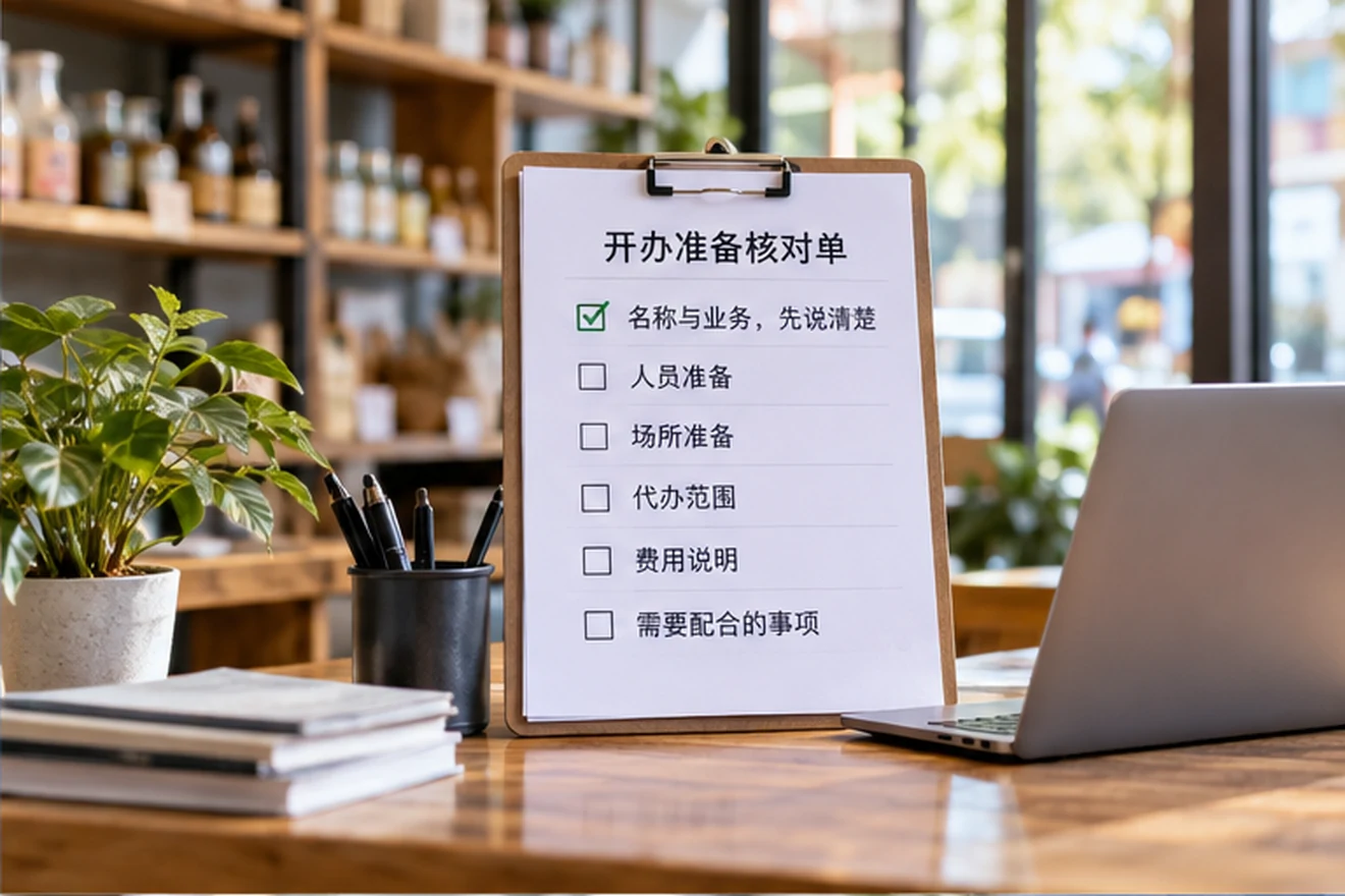 创业者一起整理开办计划的服务场景示意
