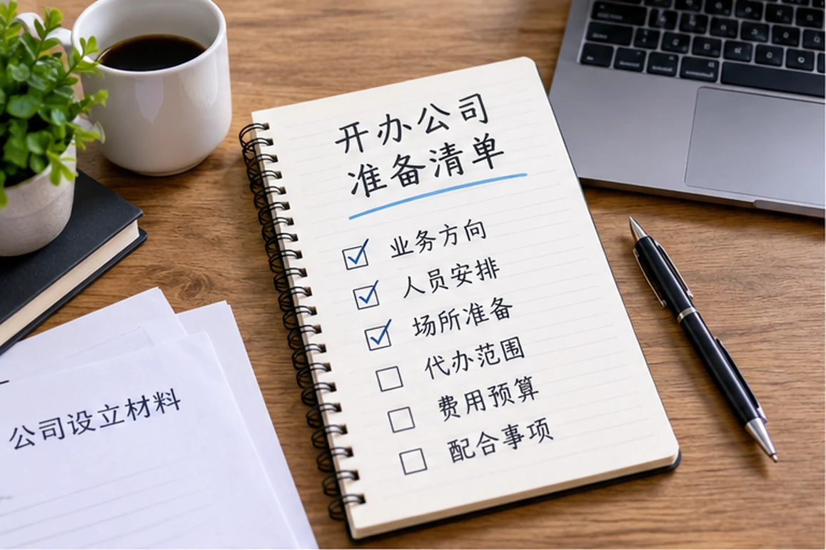 创业者一起整理开办计划的服务场景示意