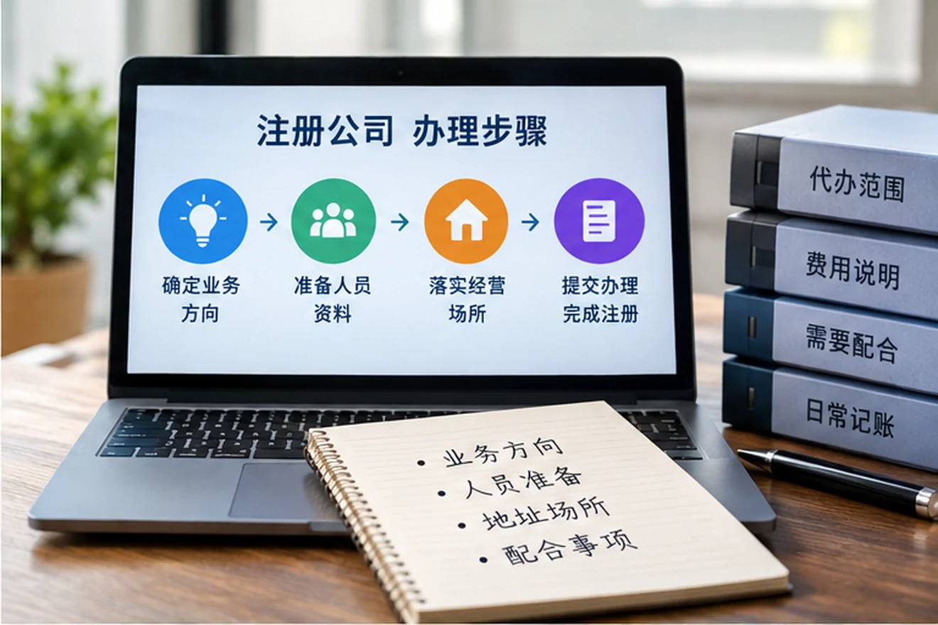 创业者一起整理开办计划的服务场景示意