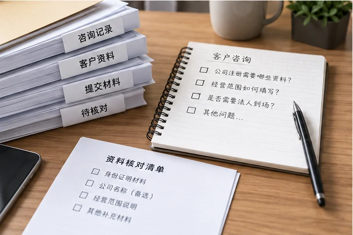 在线客服接待与咨询整理的服务场景示意