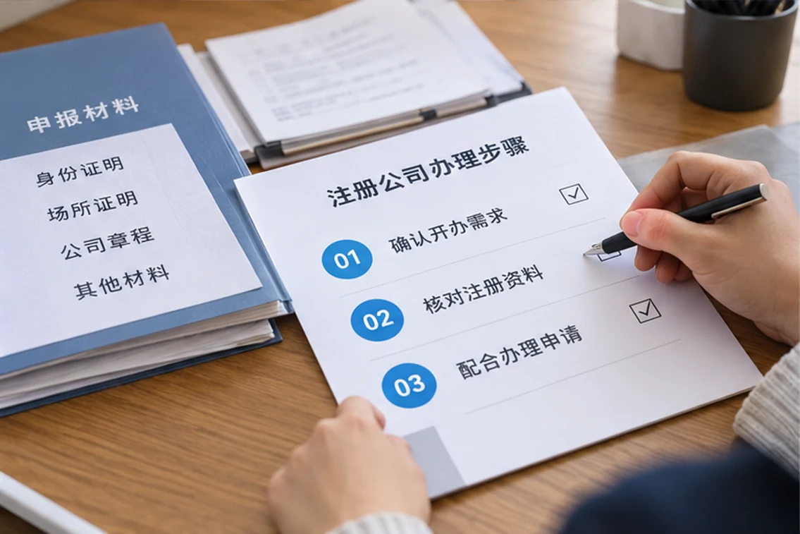 创业者一起整理开办计划的服务场景示意