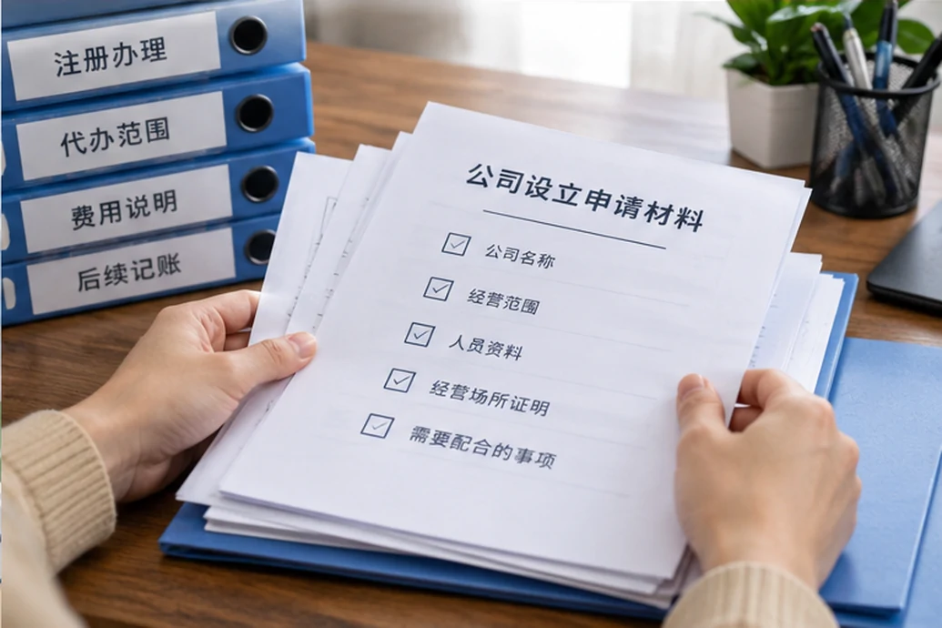 创业者一起整理开办计划的服务场景示意