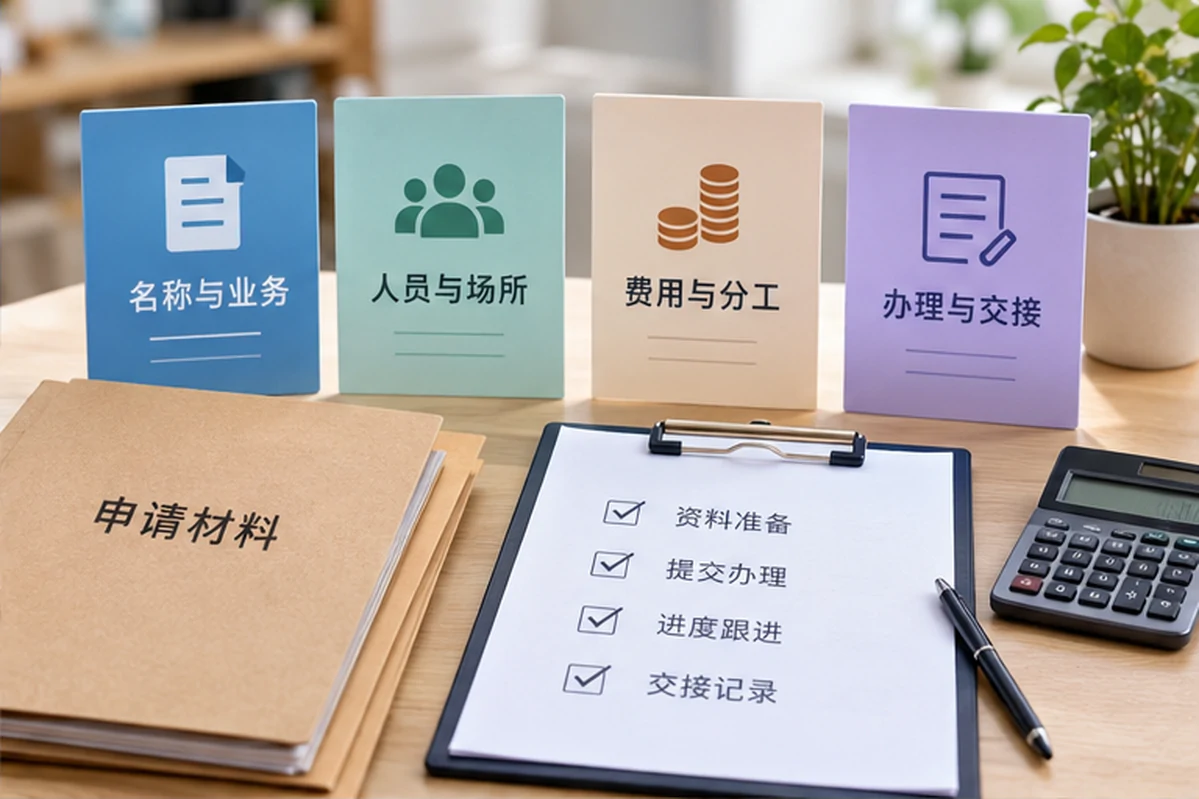 创业者一起整理开办计划的服务场景示意