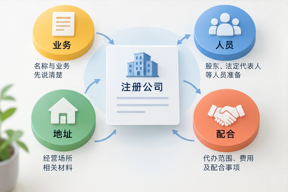创业者一起整理开办计划的服务场景示意