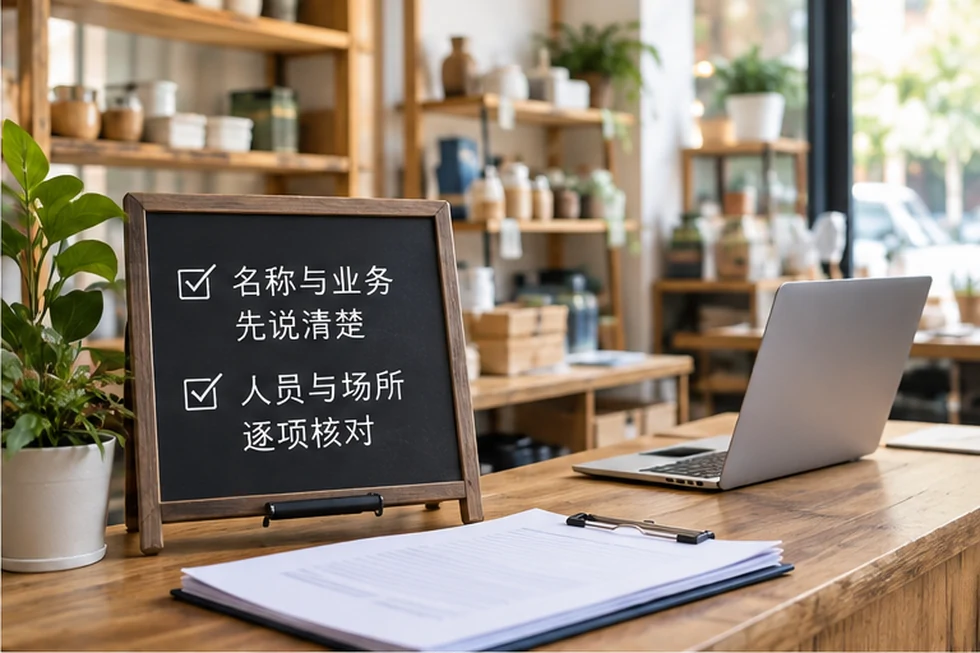 创业者一起整理开办计划的服务场景示意