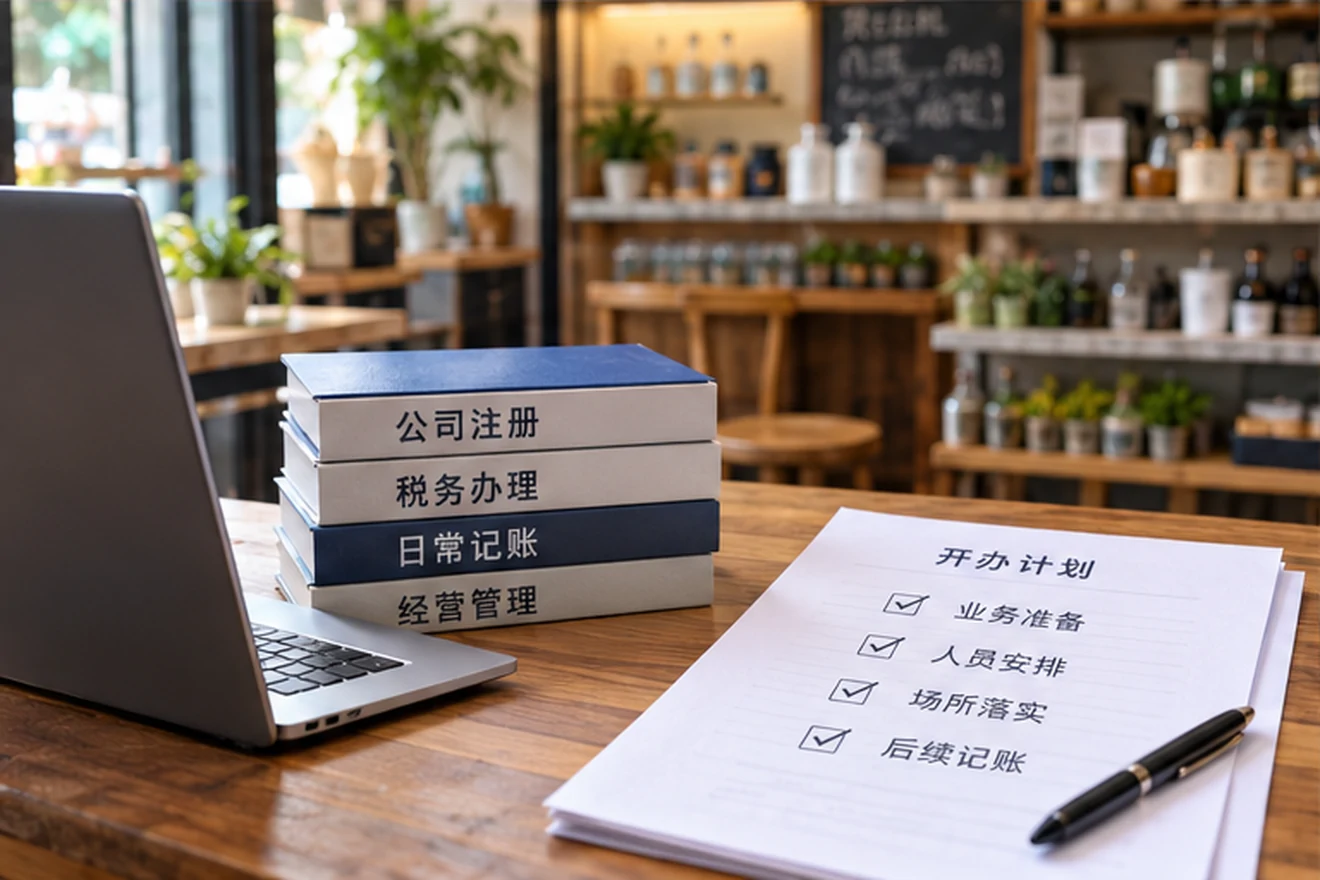 创业者一起整理开办计划的服务场景示意