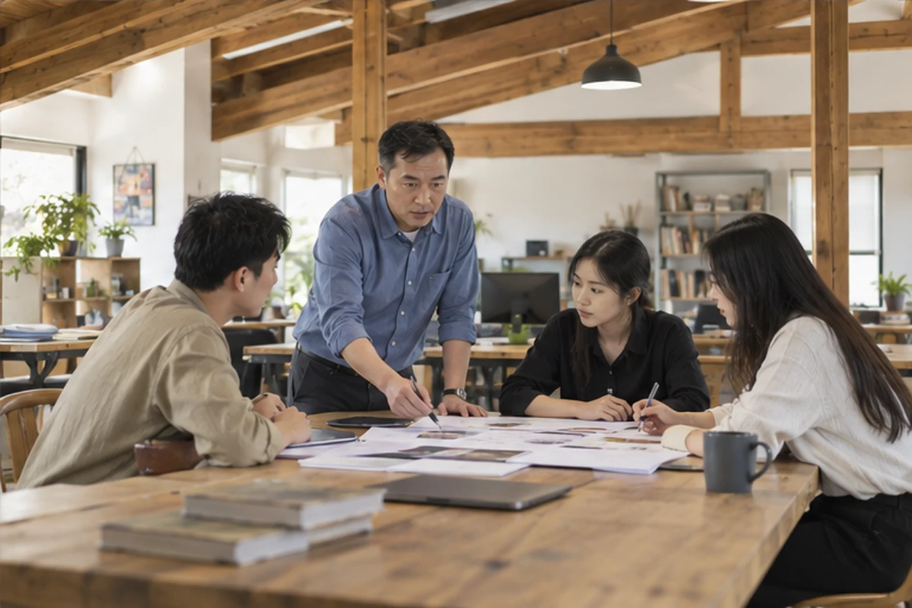 创业者一起整理开办计划的服务场景示意