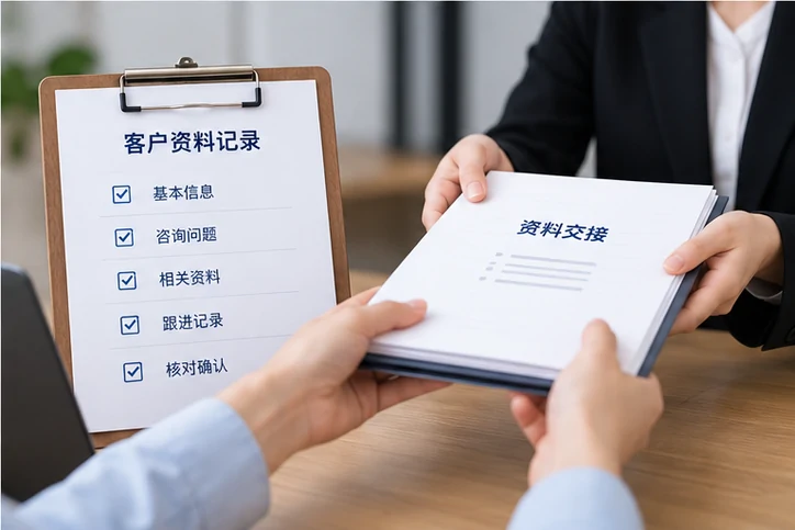 在线客服接待与咨询整理的服务场景示意
