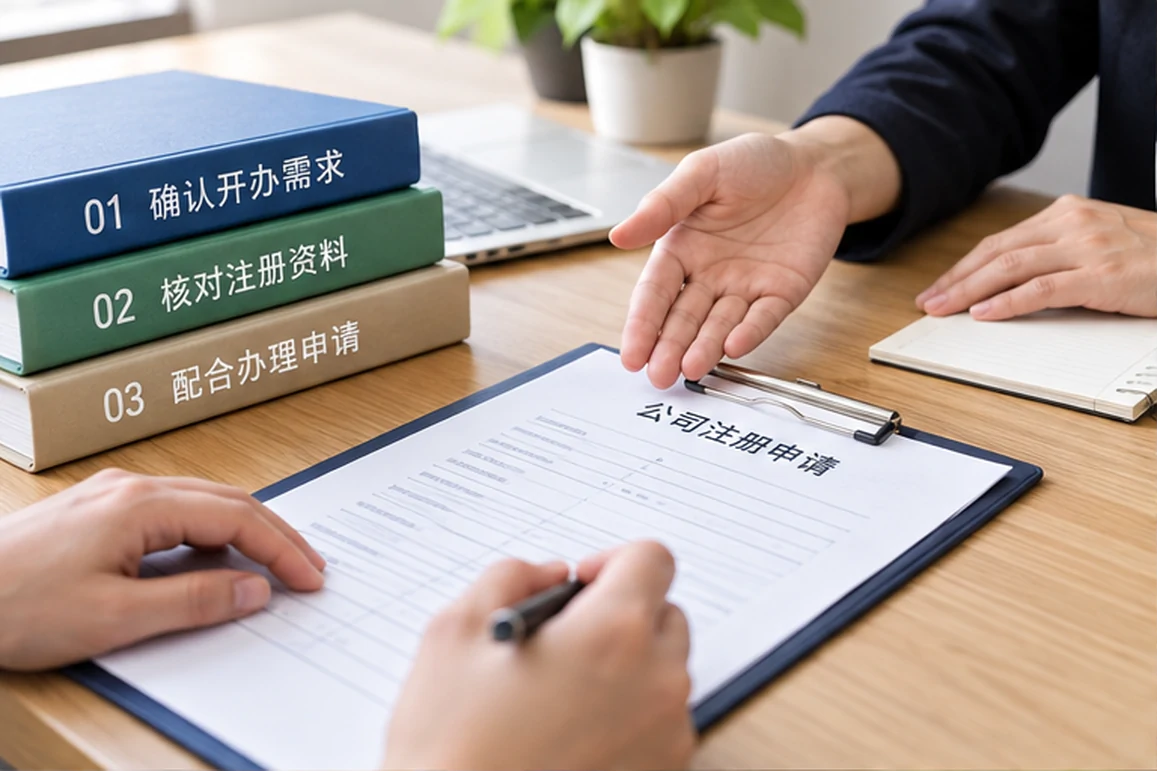 创业者一起整理开办计划的服务场景示意