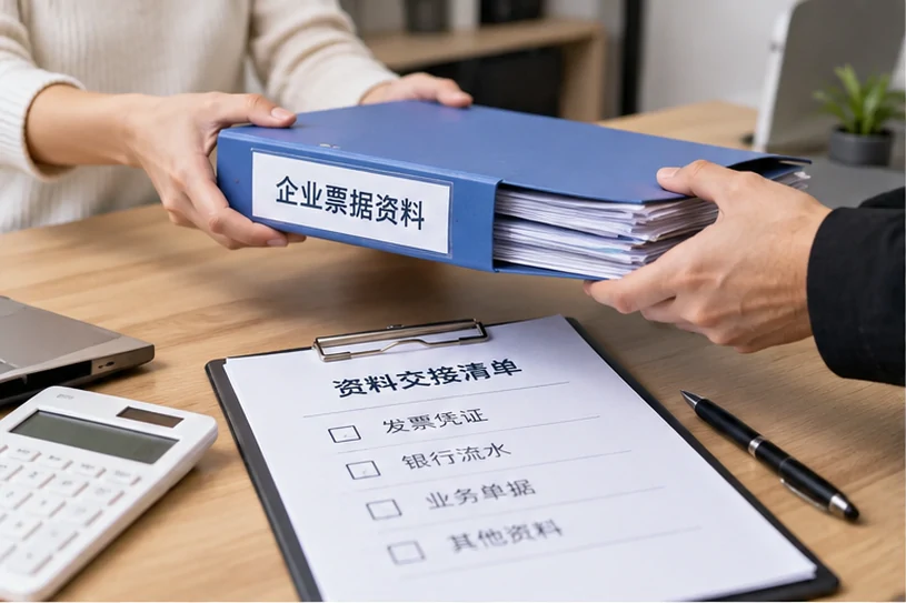 整理企业票据与日常账务资料的服务场景示意