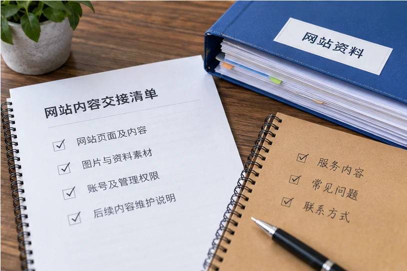 企业网站展示业务与服务信息的场景示意