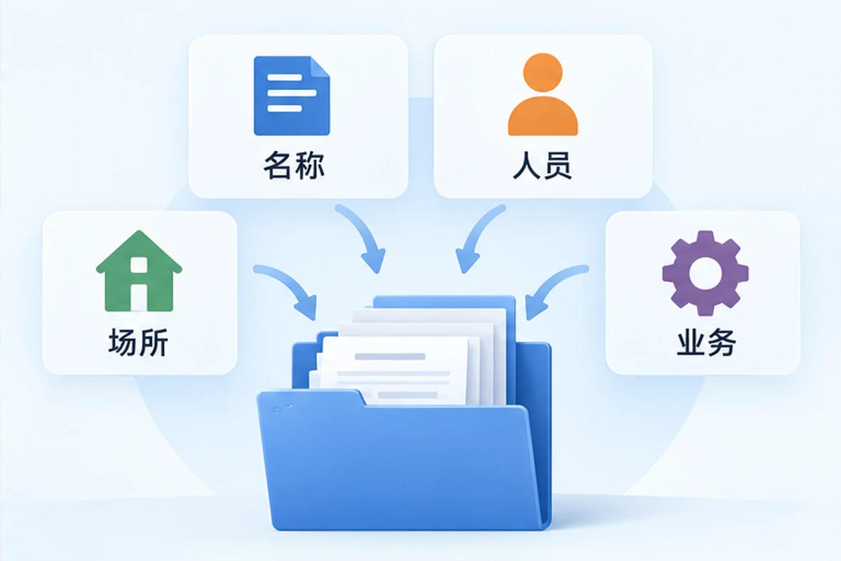 核对注册公司资料与办理事项的服务场景示意