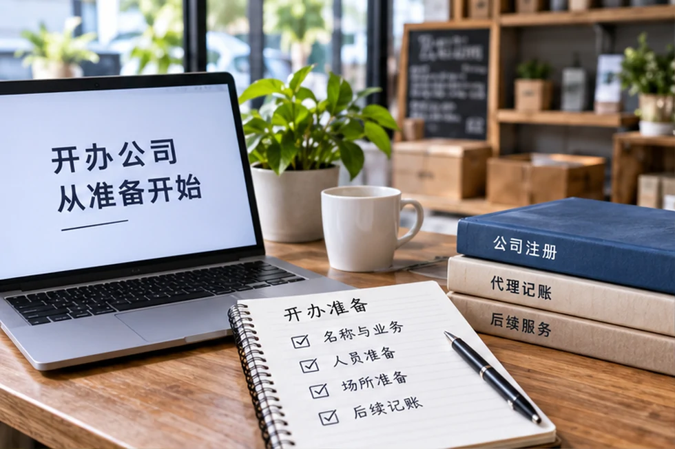 创业者一起整理开办计划的服务场景示意
