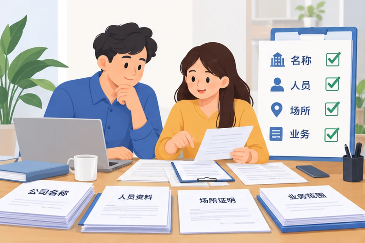 创业者一起整理开办计划的服务场景示意