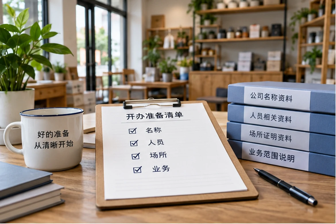 创业者一起整理开办计划的服务场景示意