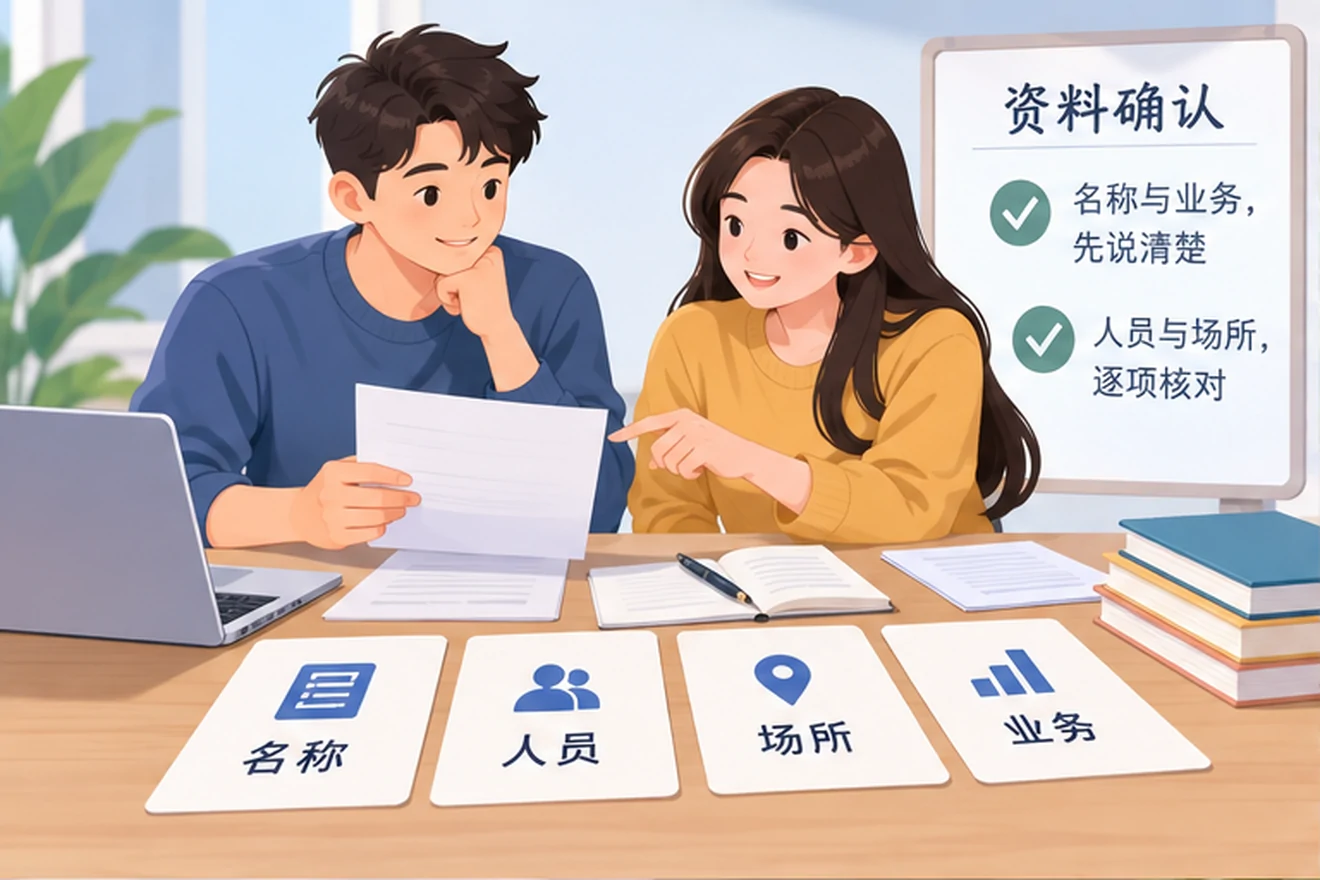 创业者一起整理开办计划的服务场景示意