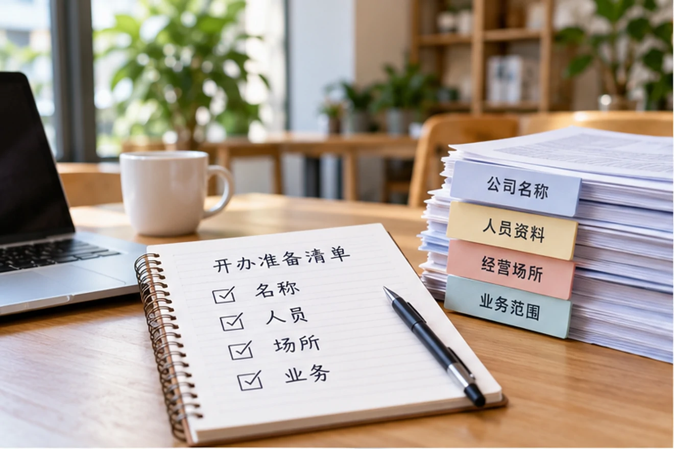 创业者一起整理开办计划的服务场景示意