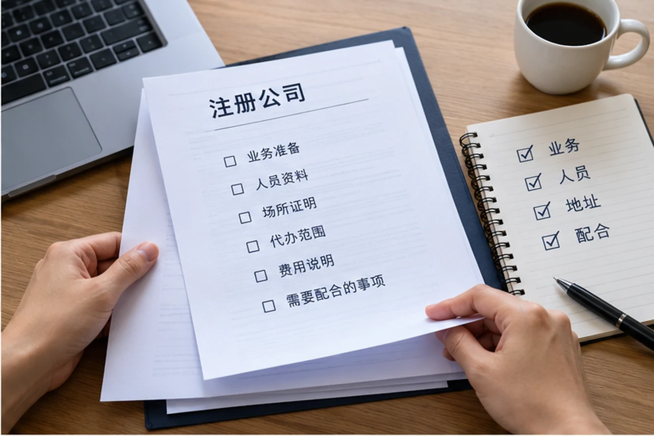 创业者一起整理开办计划的服务场景示意