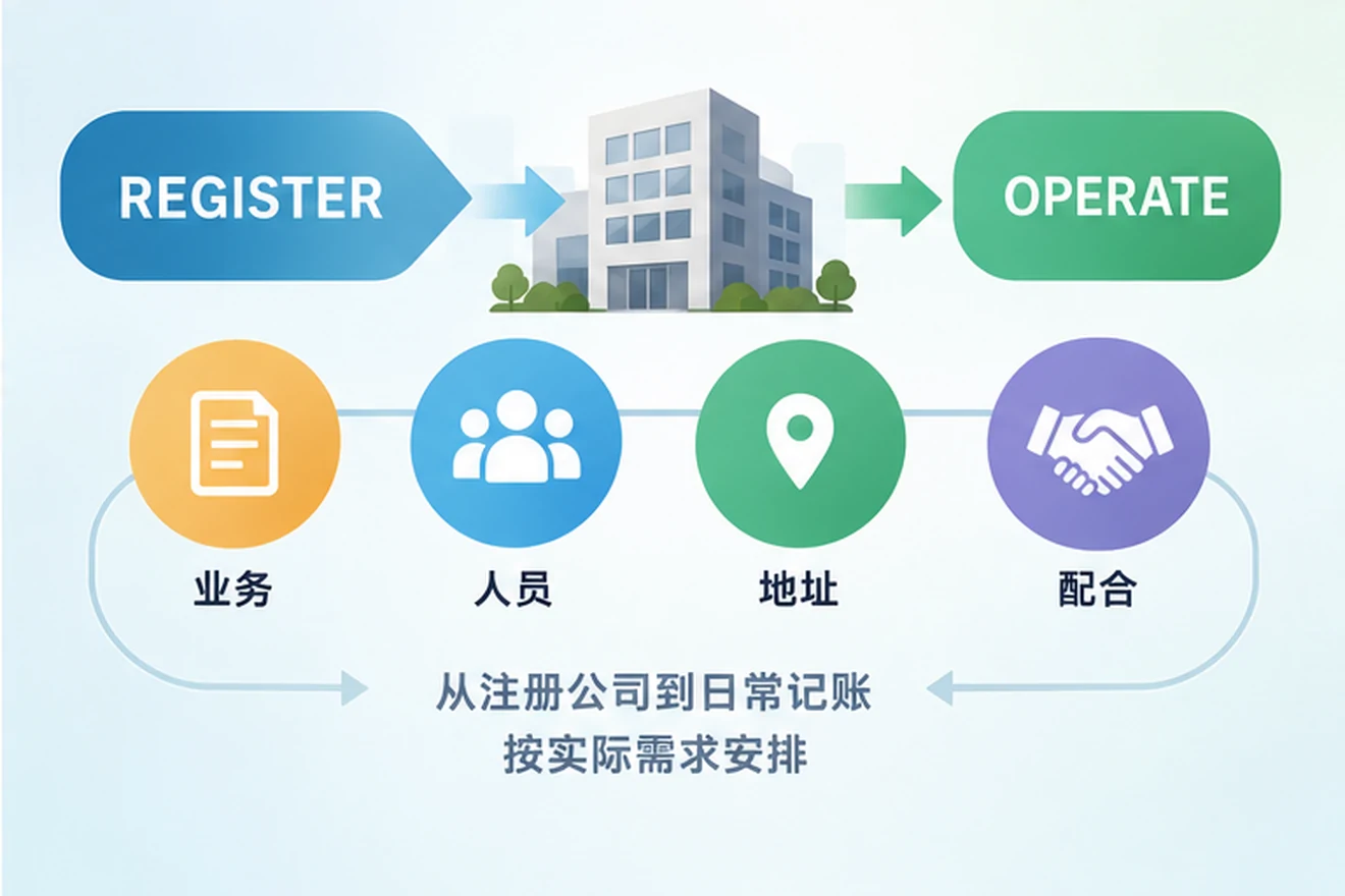 创业者一起整理开办计划的服务场景示意