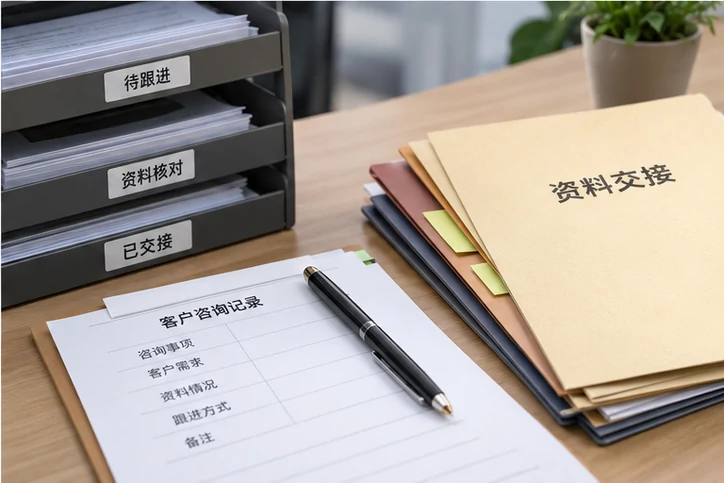 在线客服接待与咨询整理的服务场景示意
