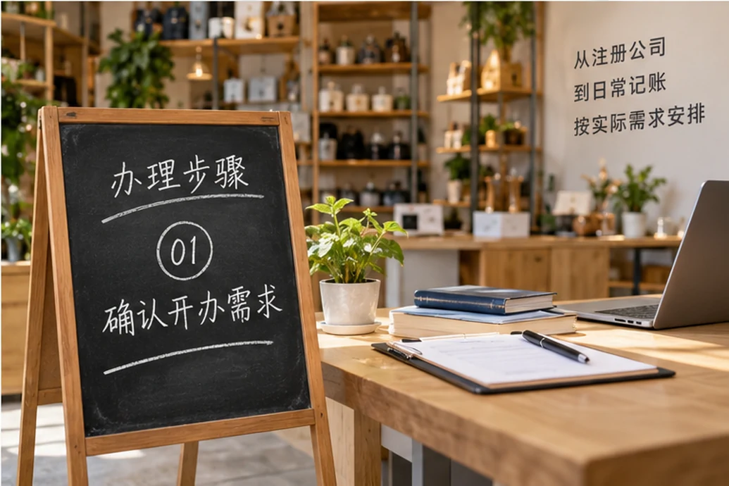 创业者一起整理开办计划的服务场景示意