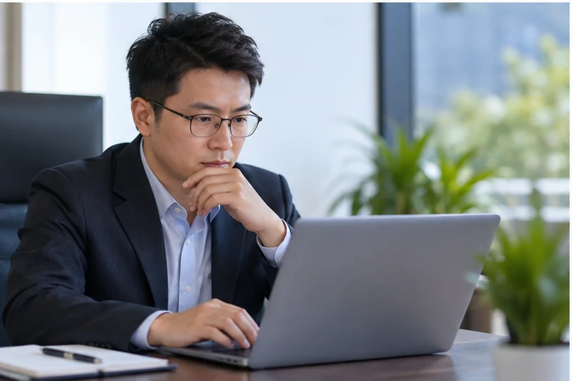 企业网站展示业务与服务信息的场景示意
