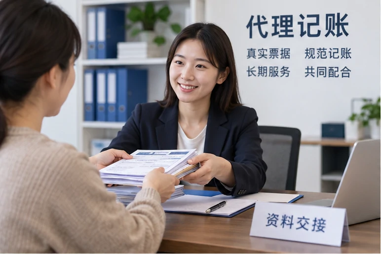 整理企业票据与日常账务资料的服务场景示意