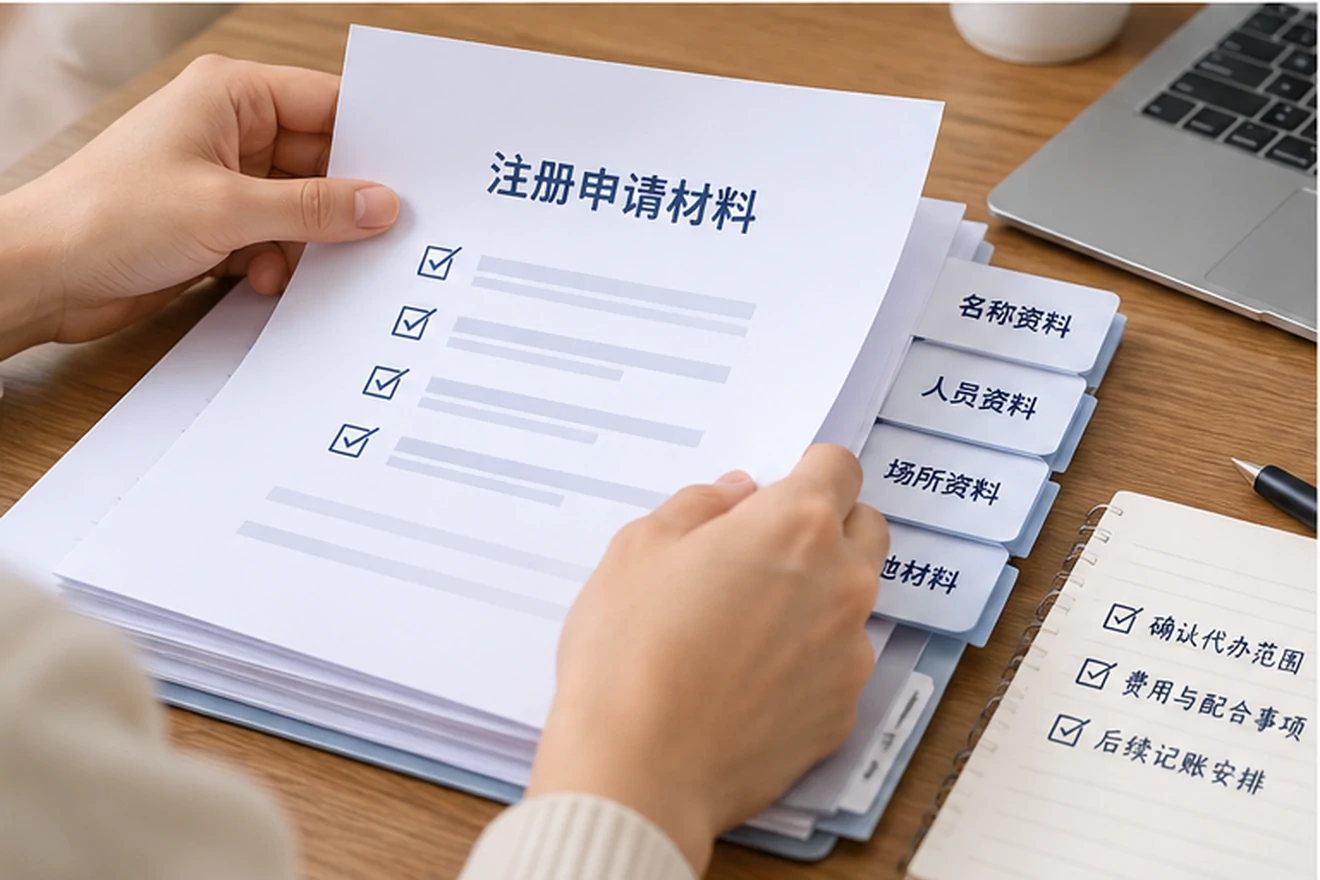 创业者一起整理开办计划的服务场景示意