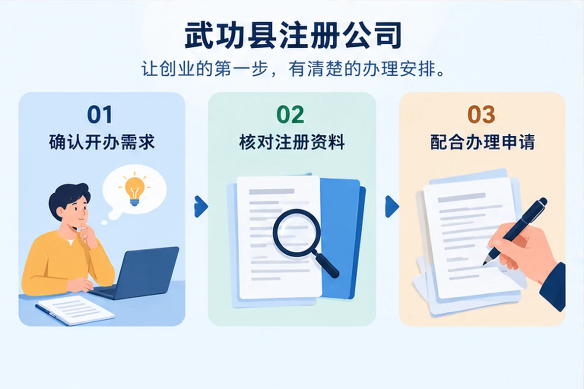 核对注册公司资料与办理事项的服务场景示意