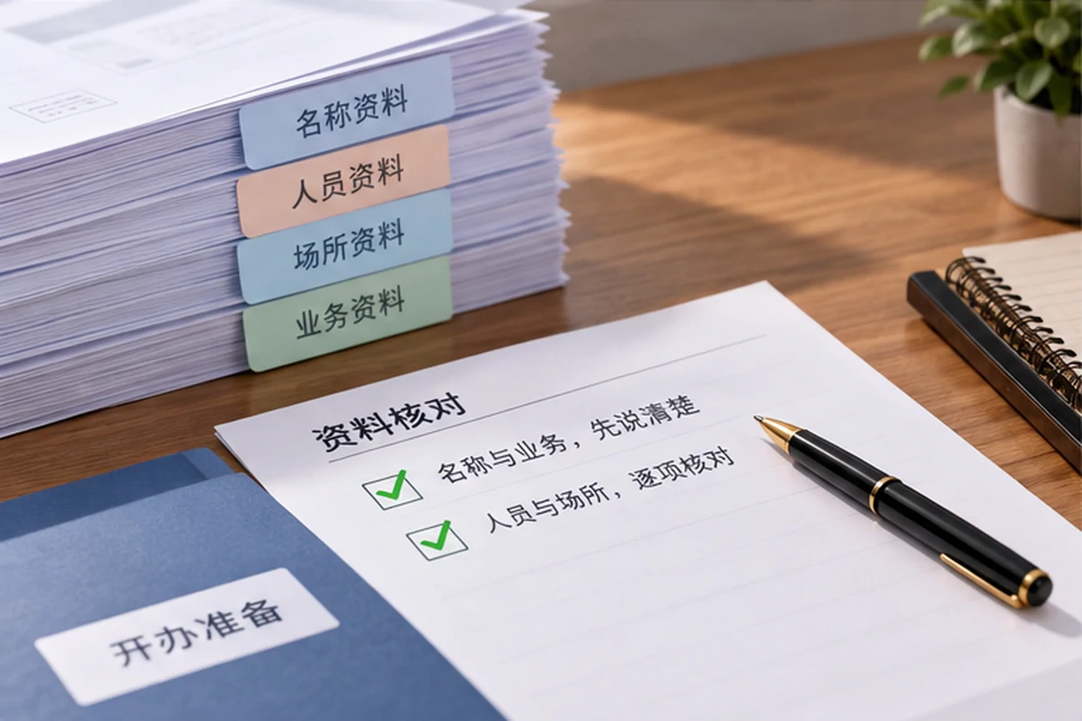 创业者一起整理开办计划的服务场景示意