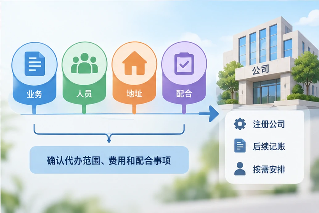 创业者一起整理开办计划的服务场景示意