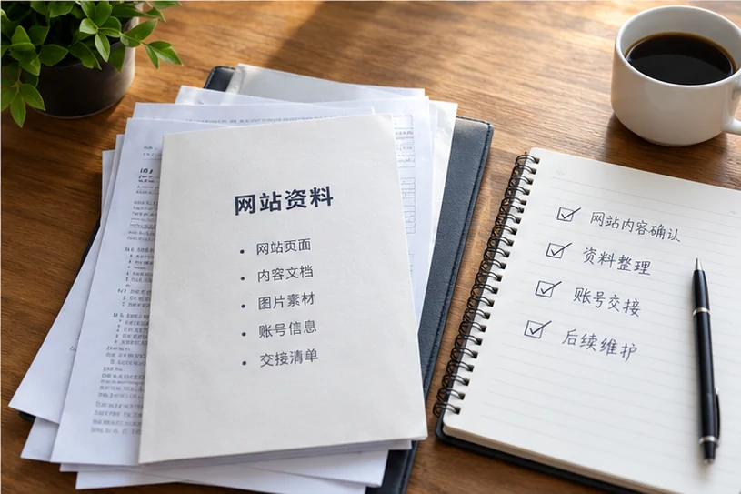 企业网站展示业务与服务信息的场景示意