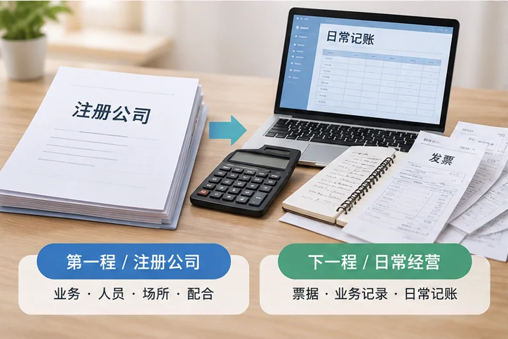 创业者一起整理开办计划的服务场景示意