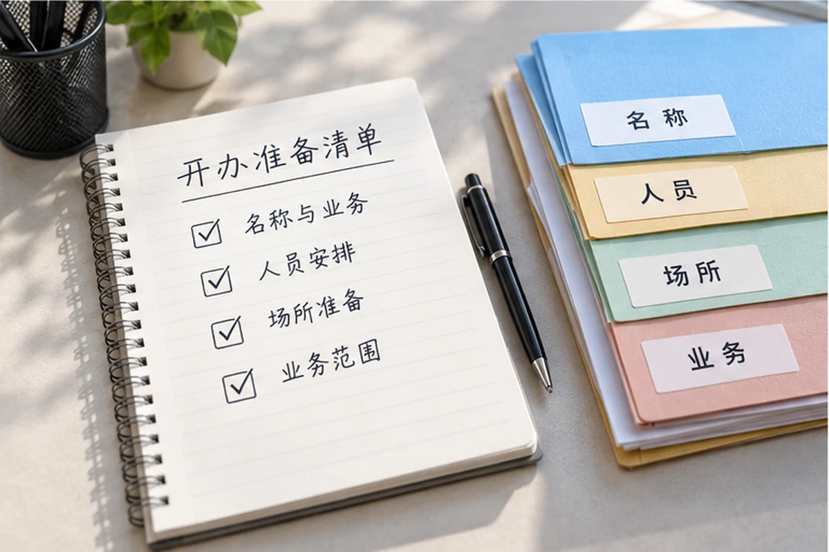 创业者一起整理开办计划的服务场景示意