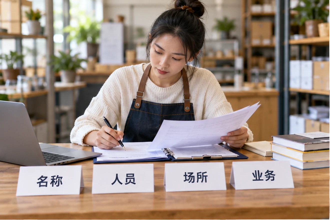 创业者一起整理开办计划的服务场景示意