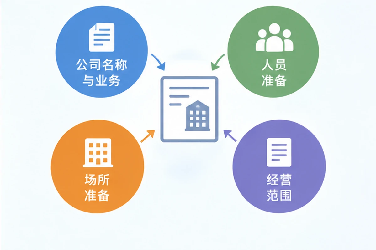 创业者一起整理开办计划的服务场景示意