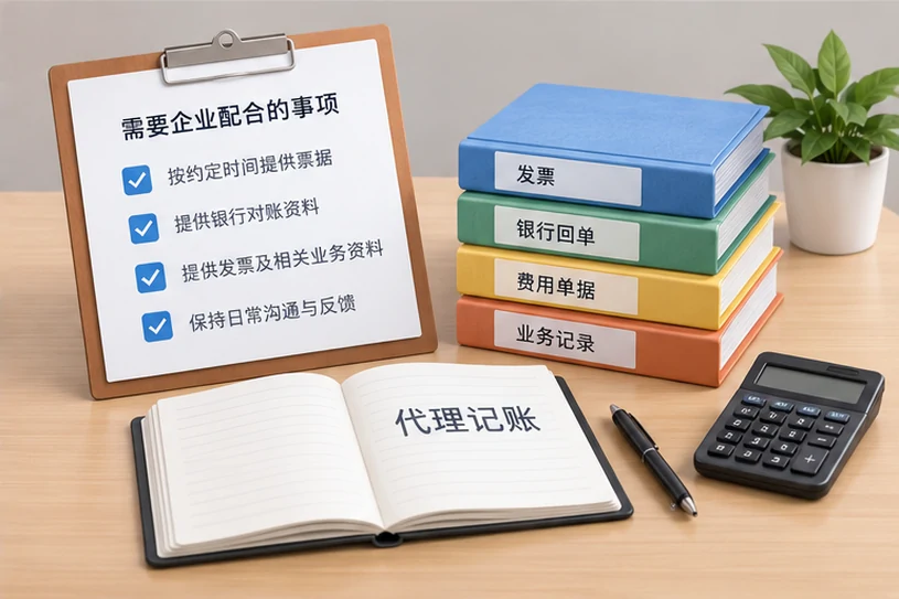 整理企业票据与日常账务资料的服务场景示意