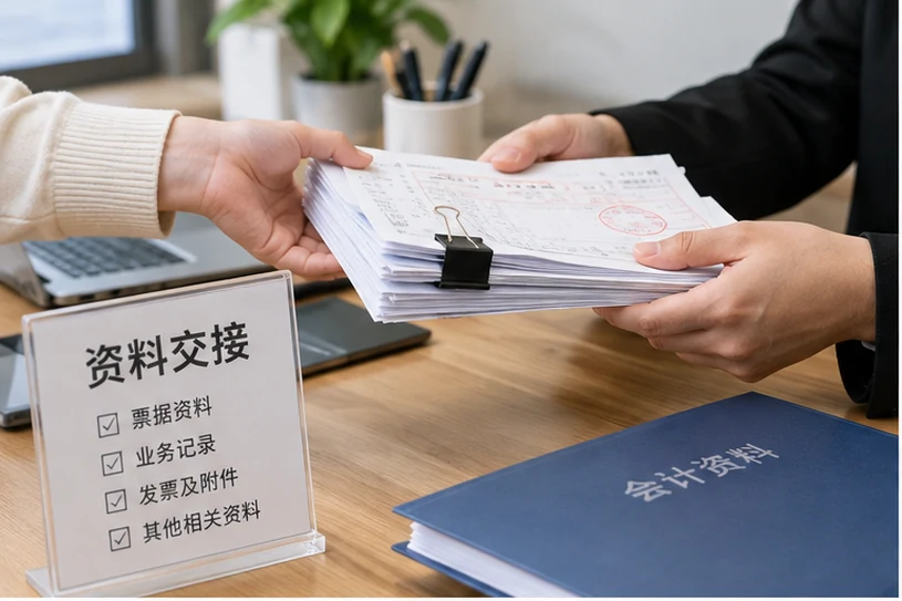 整理企业票据与日常账务资料的服务场景示意