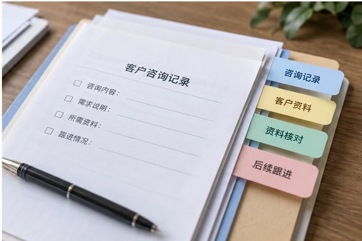 在线客服接待与咨询整理的服务场景示意