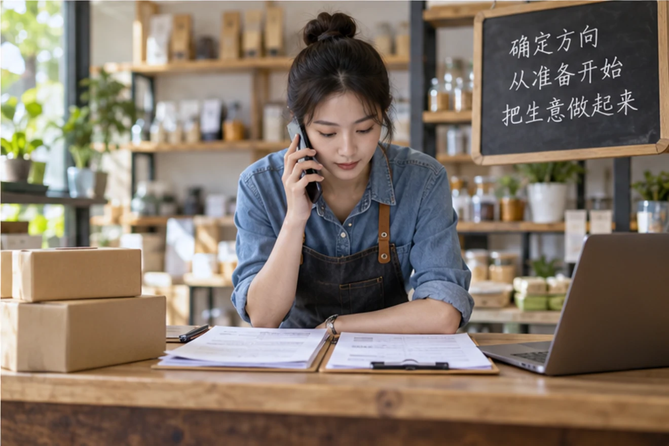 创业者一起整理开办计划的服务场景示意