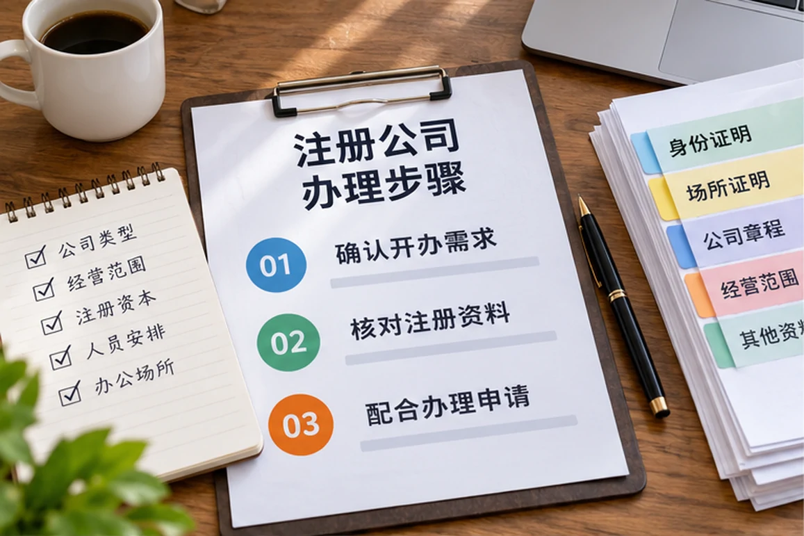 创业者一起整理开办计划的服务场景示意