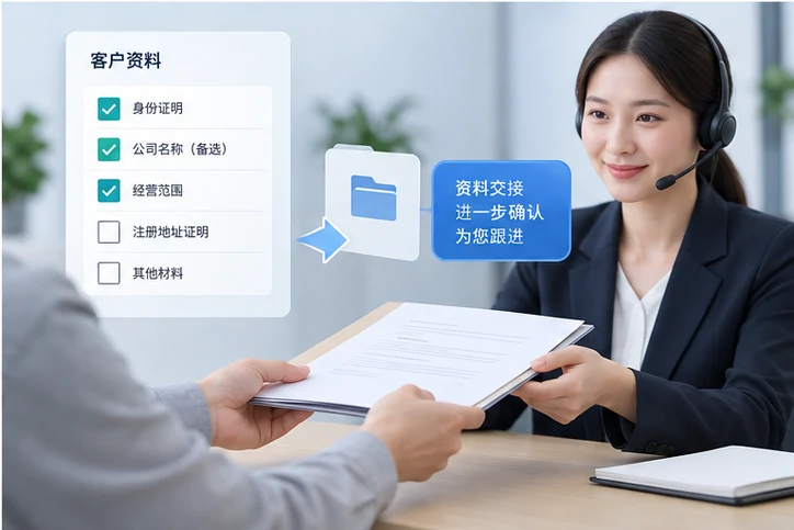 在线客服接待与咨询整理的服务场景示意