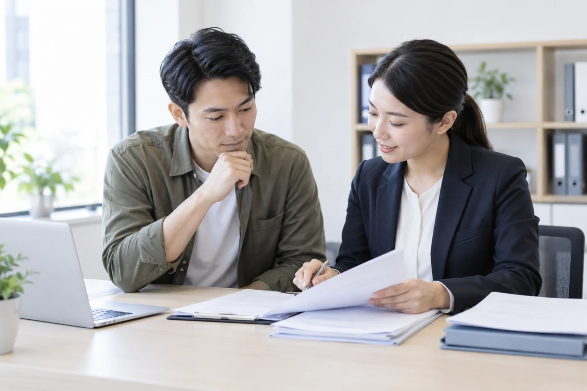 核对注册公司资料与办理事项的服务场景示意
