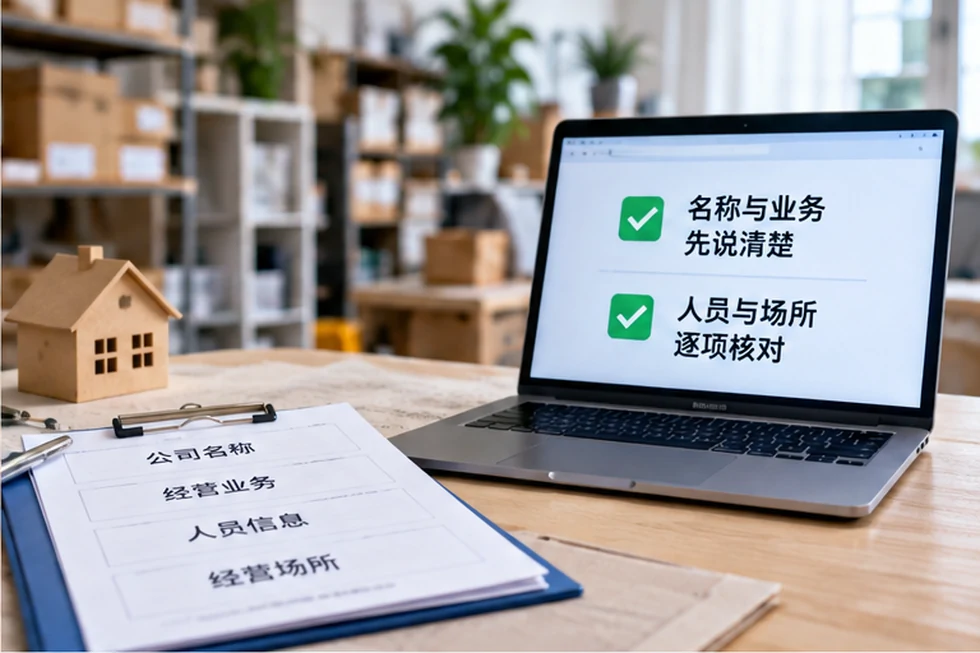 创业者一起整理开办计划的服务场景示意