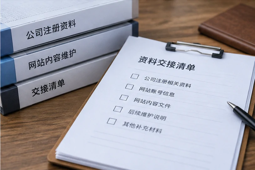 企业网站展示业务与服务信息的场景示意