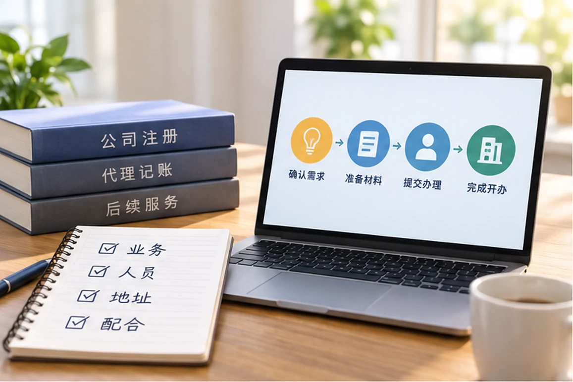创业者一起整理开办计划的服务场景示意