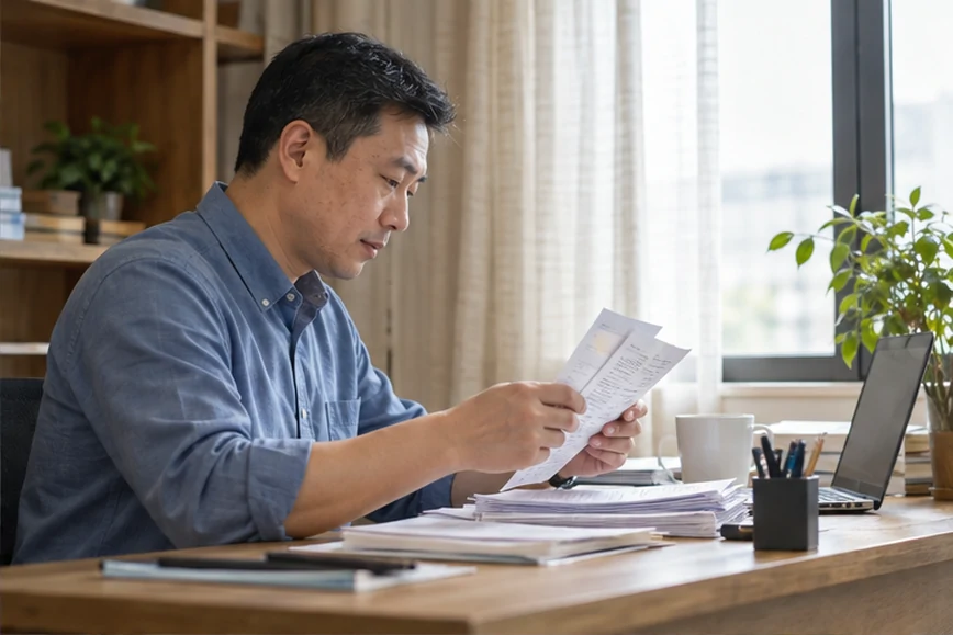 整理企业票据与日常账务资料的服务场景示意