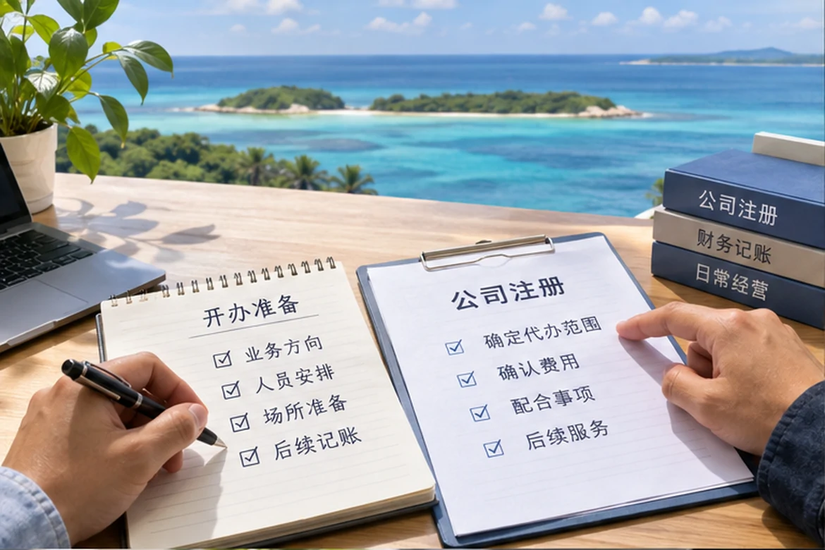 创业者一起整理开办计划的服务场景示意