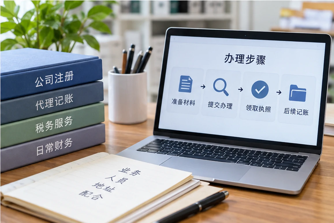 创业者一起整理开办计划的服务场景示意