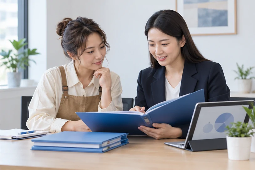 整理企业票据与日常账务资料的服务场景示意